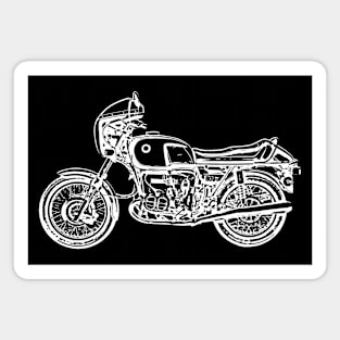 R90S Bike White Sketch Art Magnet